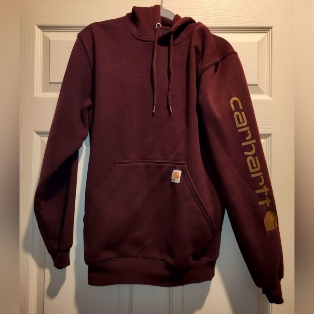 NEW Maroon Carhartt Hoodie, Small
